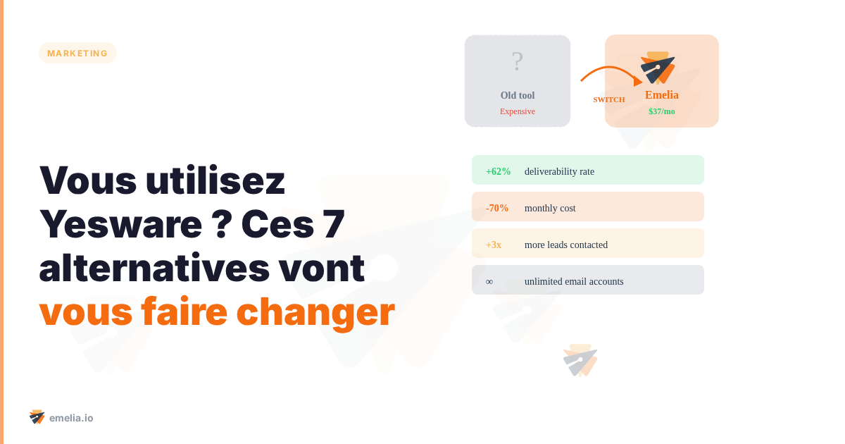 Vous utilisez Yesware ? Ces 7 alternatives vont vous faire changer d’avis