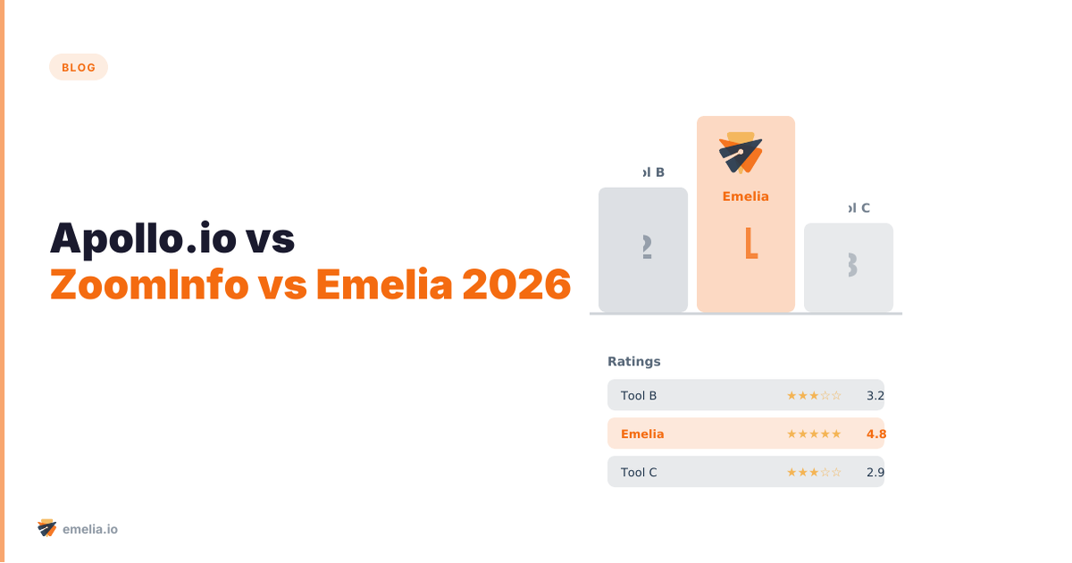 Apollo.io vs ZoomInfo vs Emelia: ¿qué plataforma de prospección rinde de verdad en 2026?