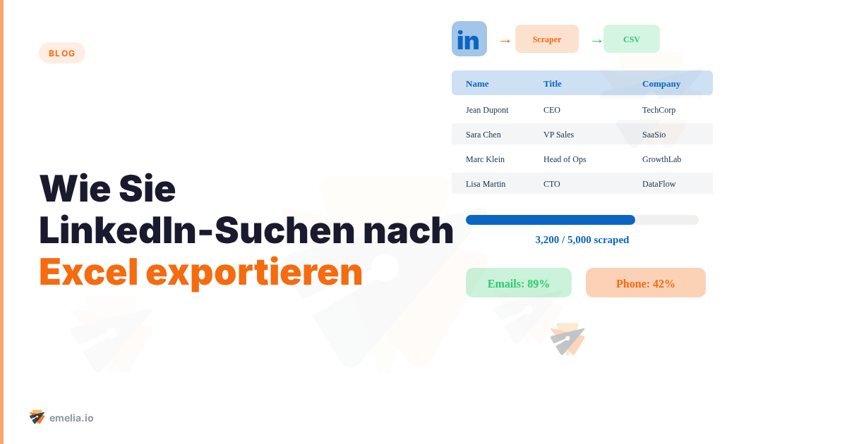 Wie Sie LinkedIn-Suchen nach Excel exportieren
