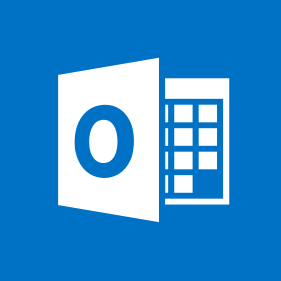 Blue and white logo
