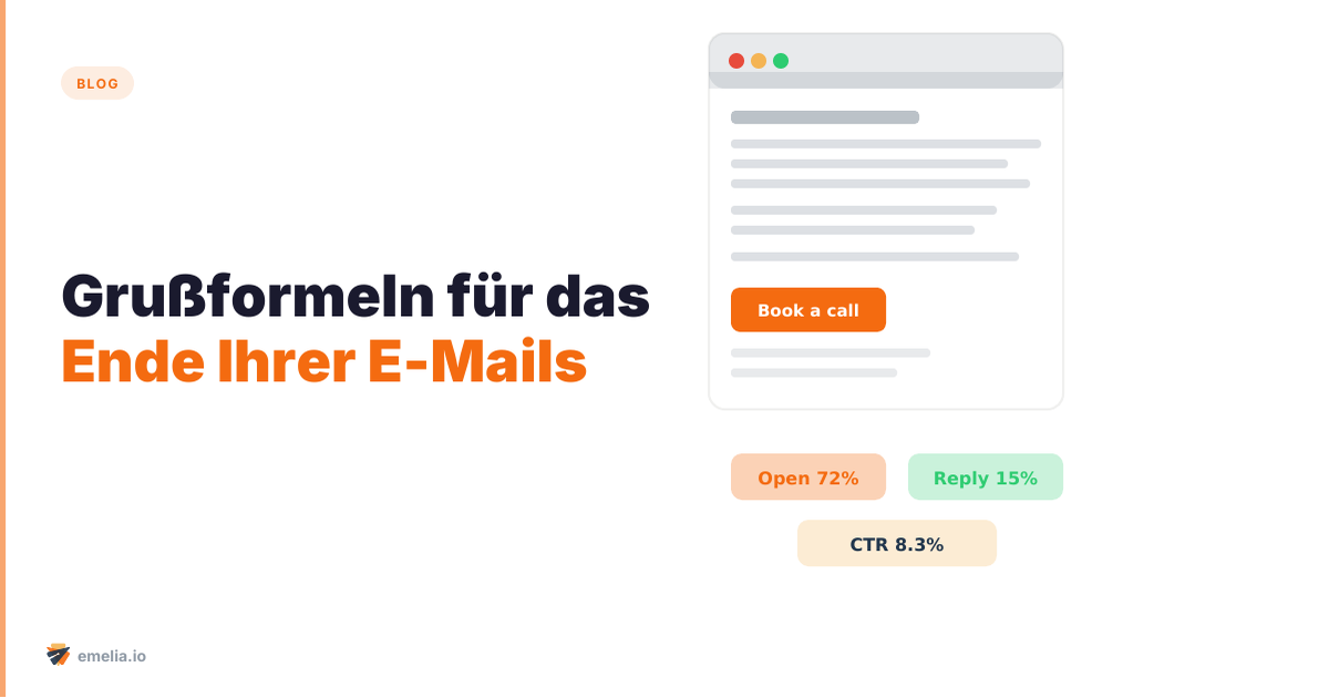 Grußformeln für das Ende Ihrer E-Mails