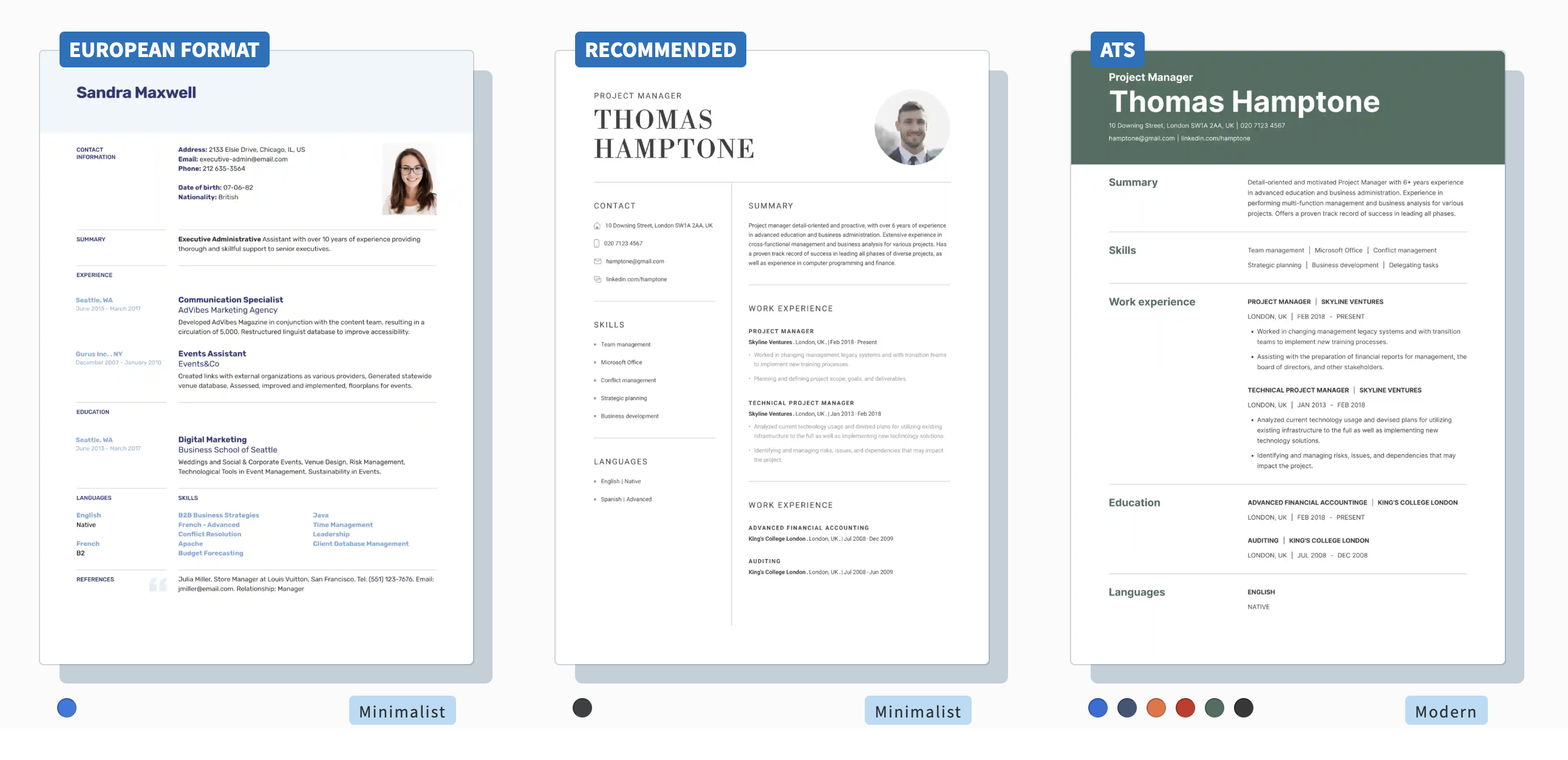 Screenshot Resumecoach CV