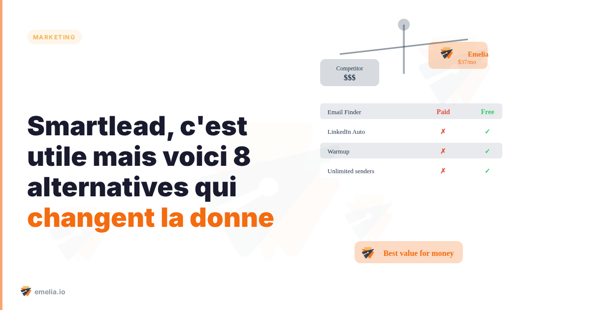 Smartlead, c’est utile mais voici 8 alternatives qui changent la donne