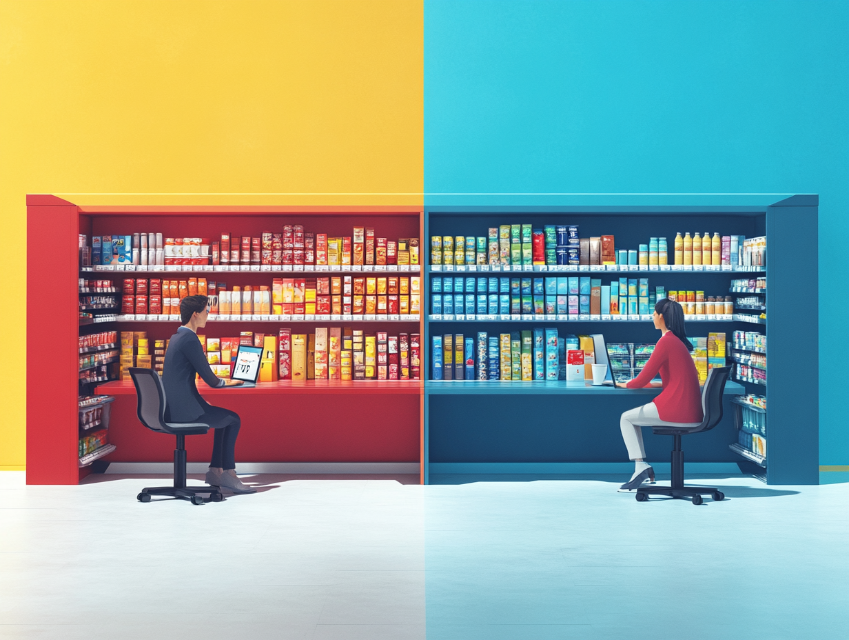 2 people shopping online