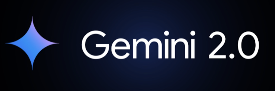 Gemini written in white on a black background with a purple star next to it.