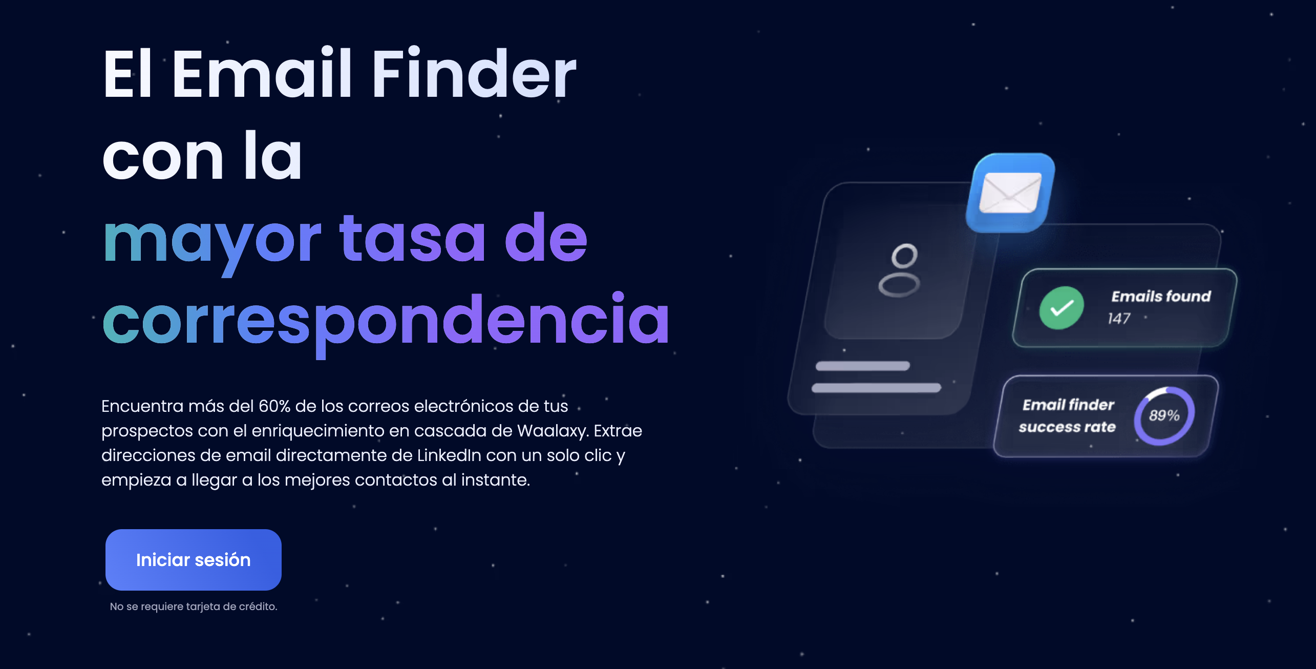 Captura de pantalla para presentar el correo electrónico Finder