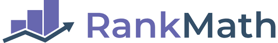 Rankmath written in black and purple on a white background