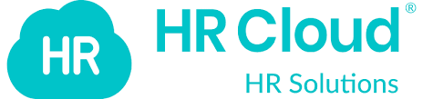 HR Cloud written in turquoise blue on a white background