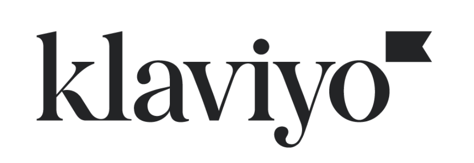 Klaviyo written in black on a white background