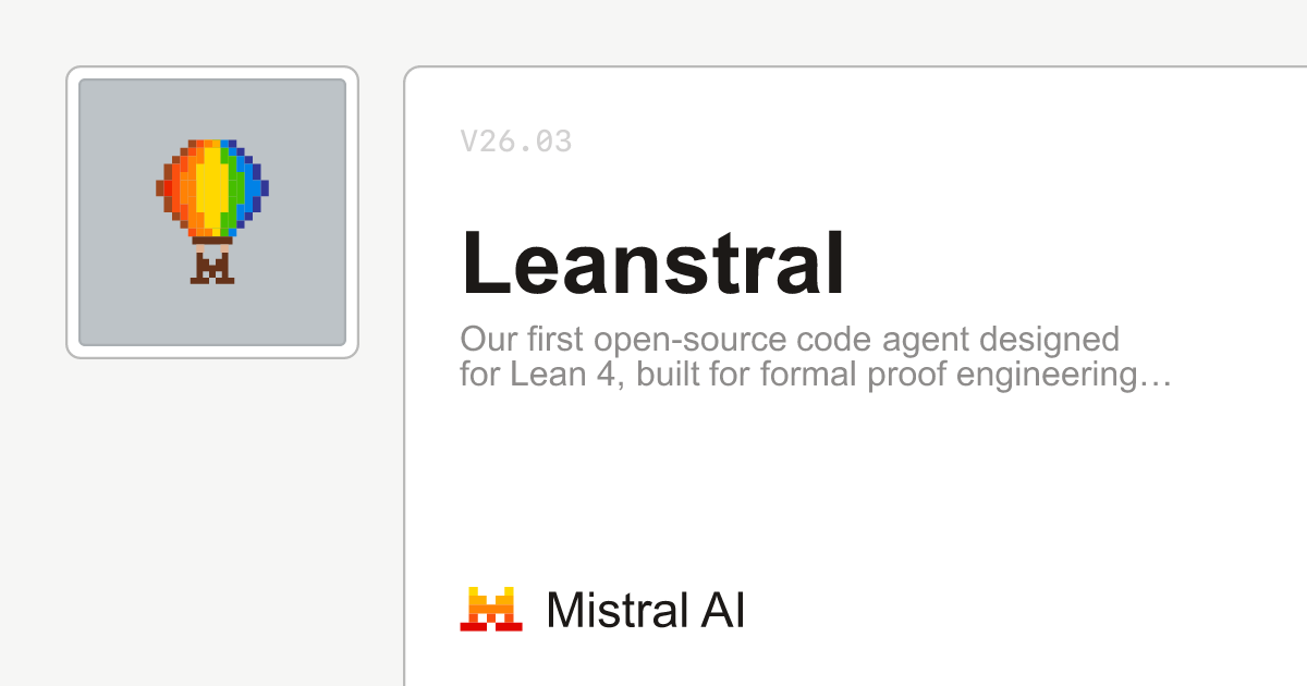 Capture d'ecran Leanstral Mistral 