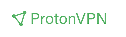 ProtonVPN written in green on a white background