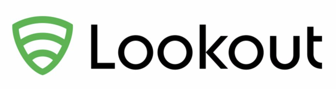 Lookout written in black on a white background with a green logo on the left