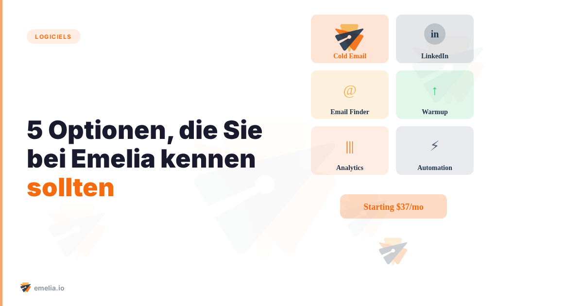 5 Optionen, die Sie bei Emelia kennen sollten