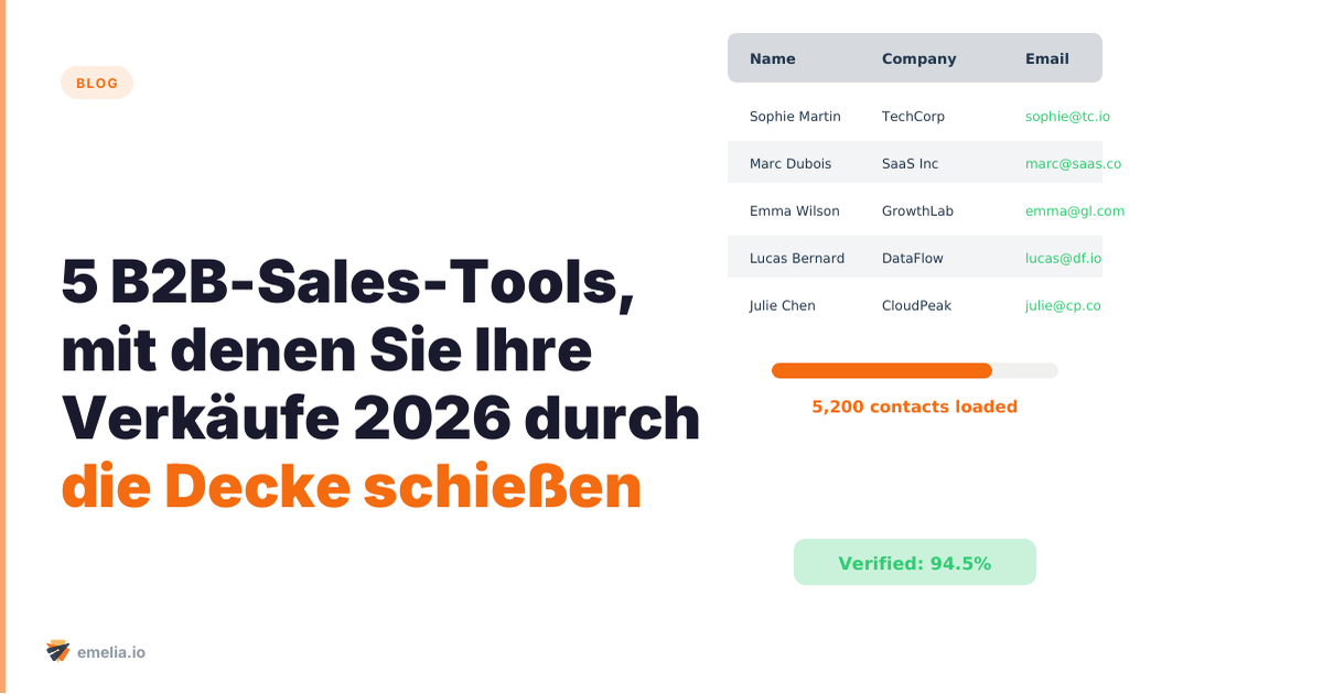 5 B2B-Sales-Tools, mit denen Sie Ihre Verkäufe 2026 durch die Decke schießen lassen