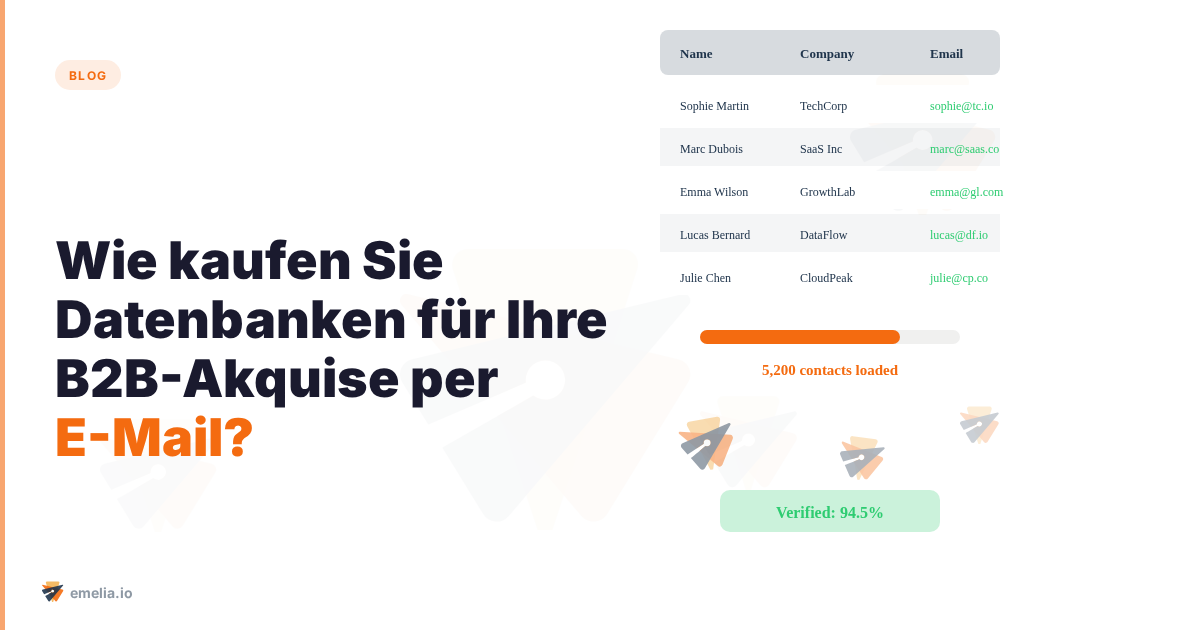 Wie kaufen Sie Datenbanken für Ihre B2B-Akquise per E-Mail?