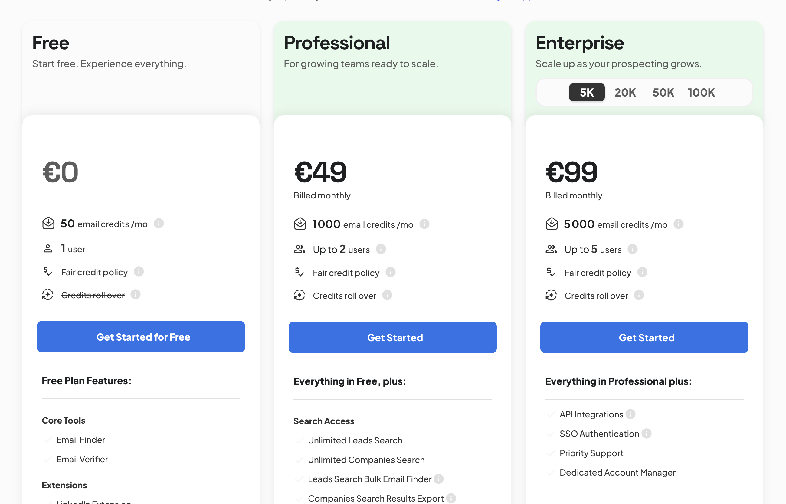 Screenshot of Skrapp prices