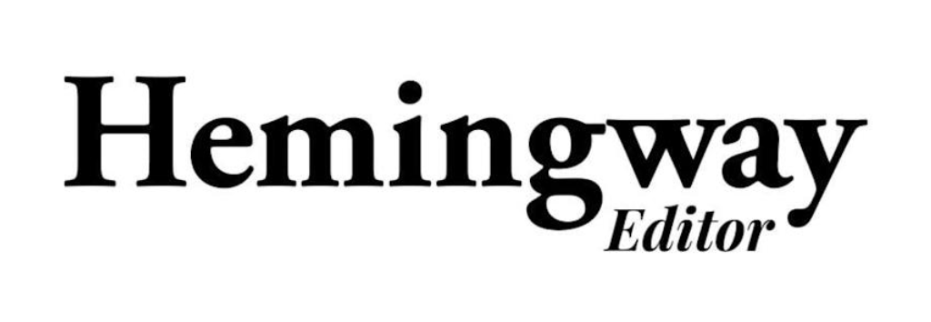 Hemingway Editor writes in black on a white background