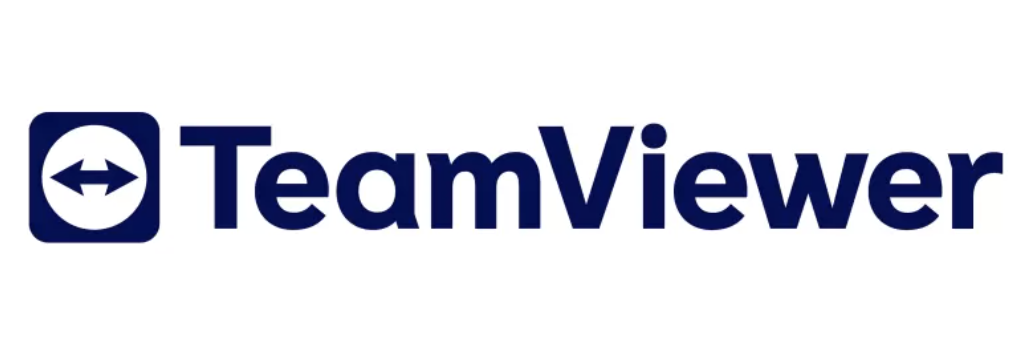 Teamviewer ecris en bleu foncé sur fond blanc