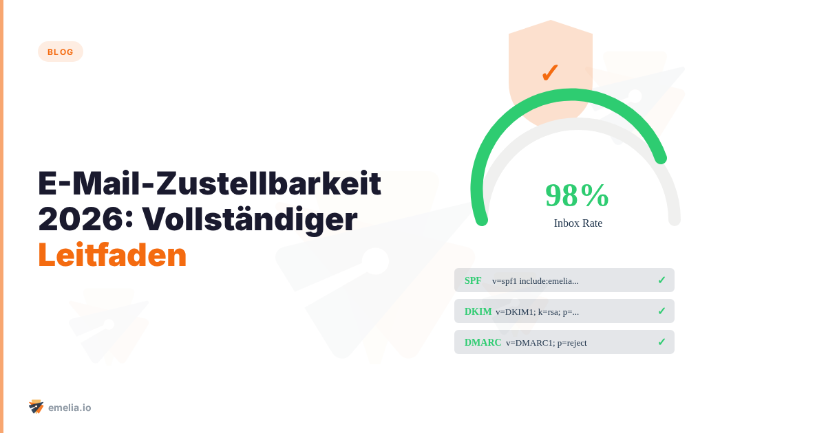 E-Mail-Zustellbarkeit 2026: Vollständiger Leitfaden