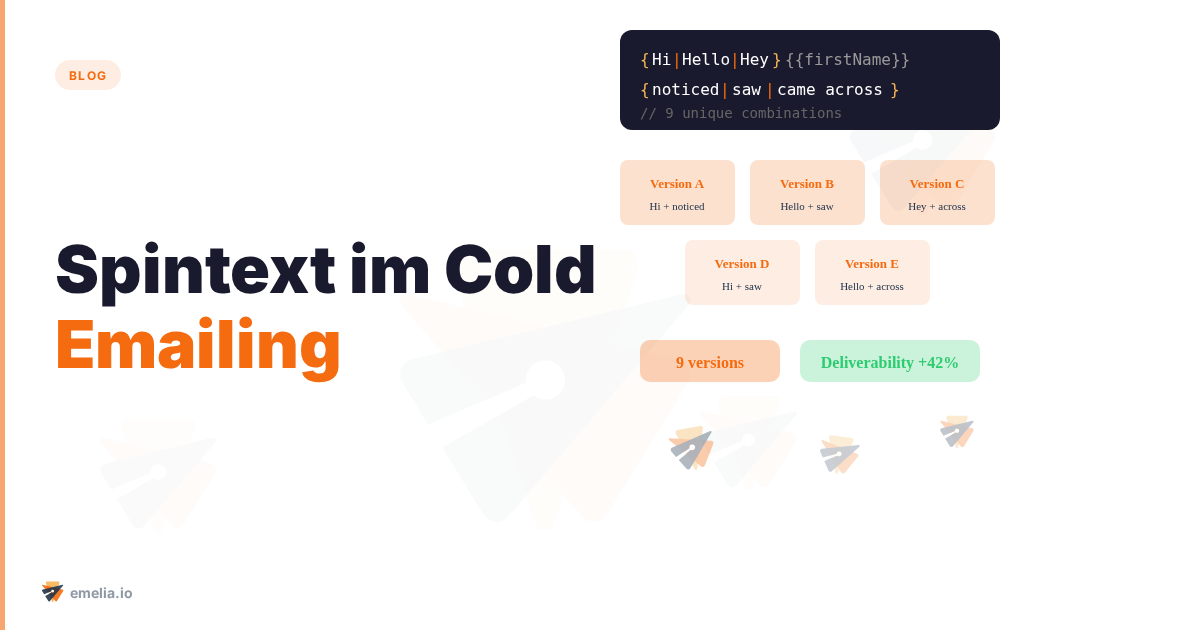 Spintext im Cold Emailing: einfache Technik zur Personalisierung in großem Maßstab