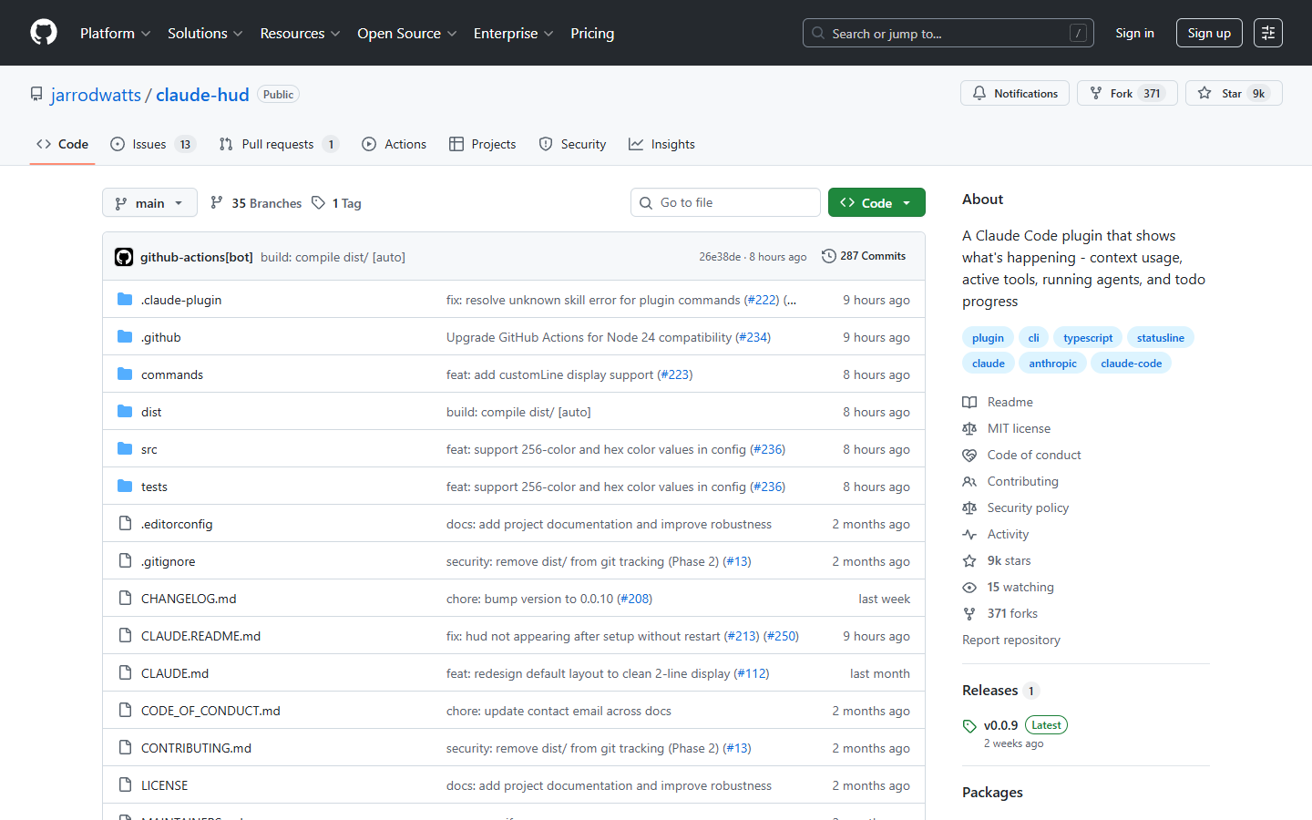 Claude HUD - Claude Code Plugin Dashboard