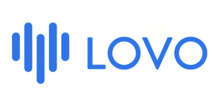 Lovo written in blue on a white background