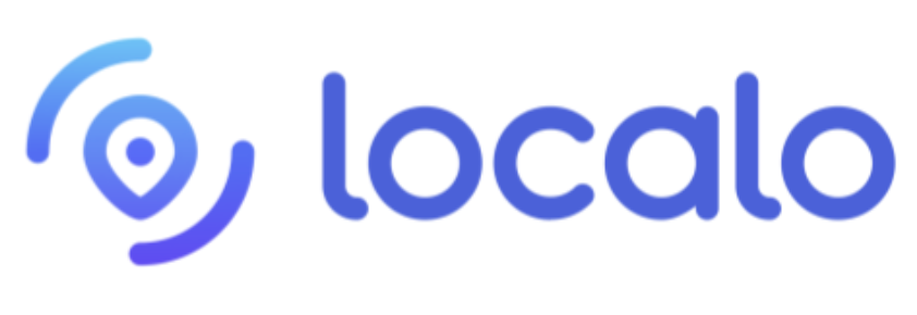 Localo written in blue on a white background