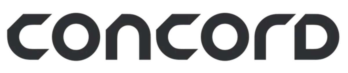 Concord written in black on a white background