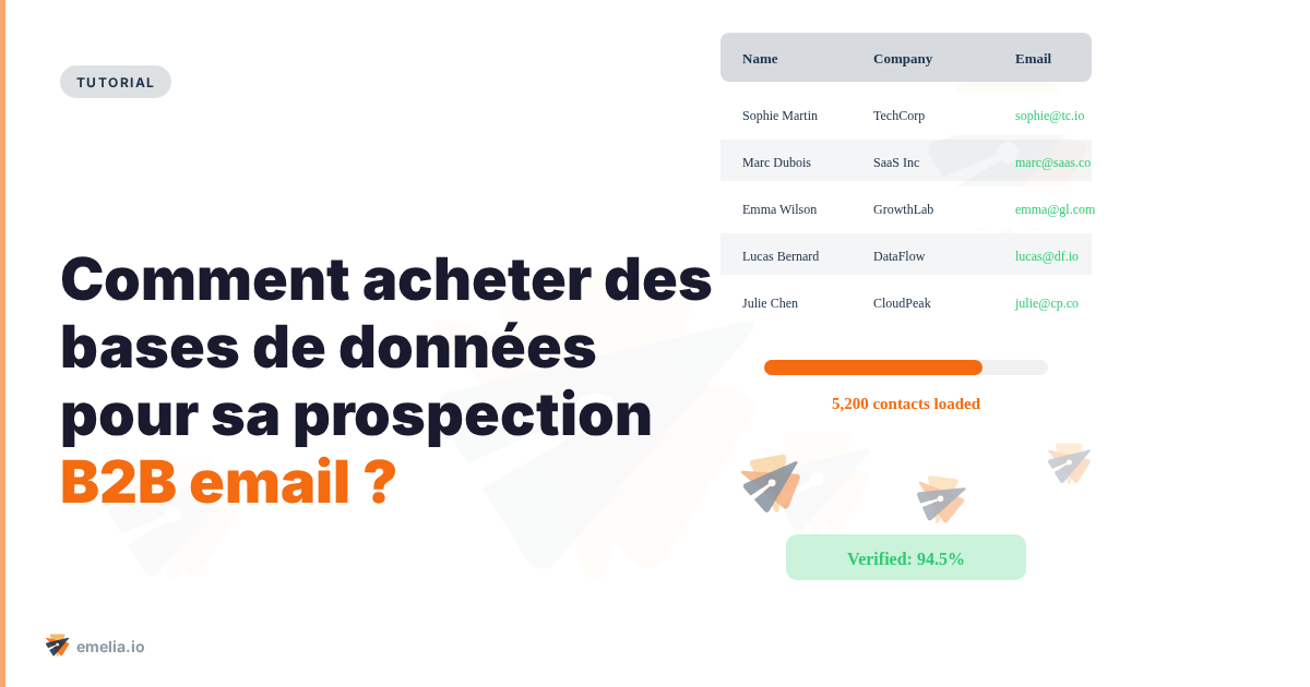 Comment acheter des bases de données pour sa prospection B2B par email ?