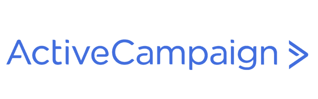 ActiveCampaign écrit en bleu sur fond blanc