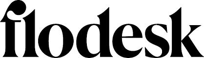 Flodesk writes in black on a white background