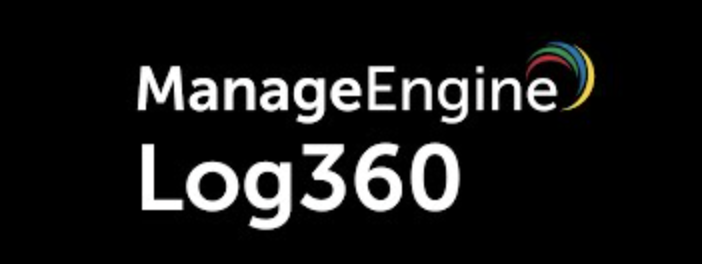 ManageEngine Log360 written in white on a black background