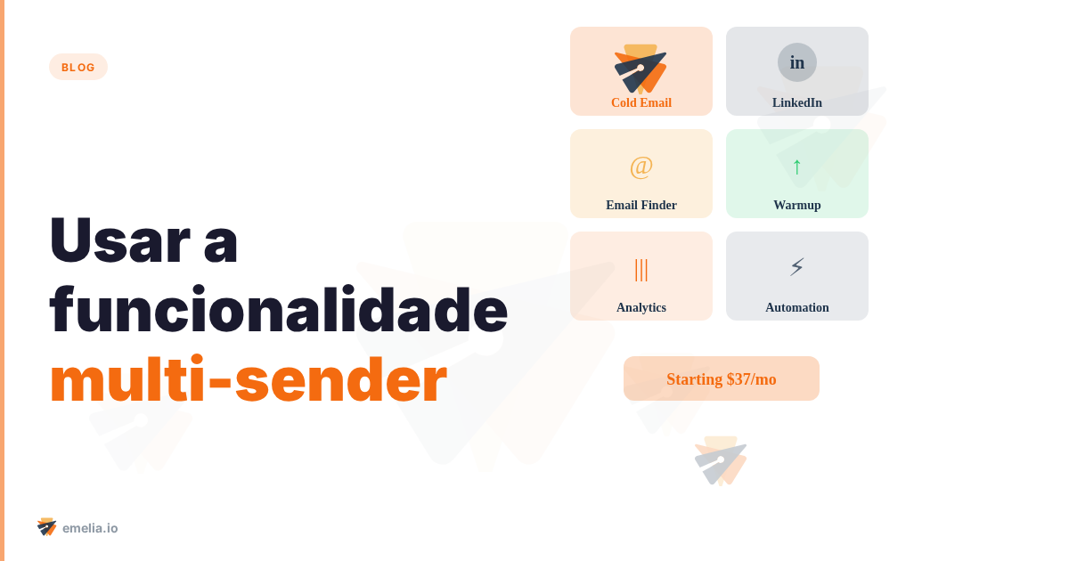 Usar a funcionalidade multi-sender (email rotating)