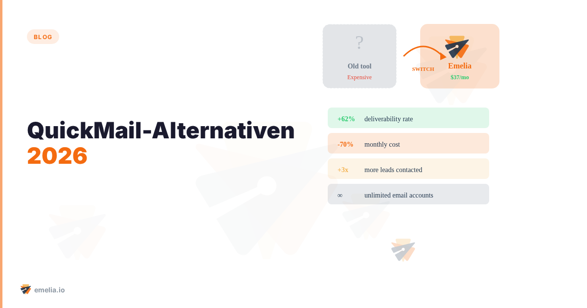 QuickMail-Alternativen 2026: 7 Tools für Cold Email Erfolg