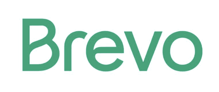Brevo written in light green on a white background