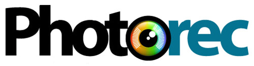 Photo written in black with an eye in the O and Rec in blue