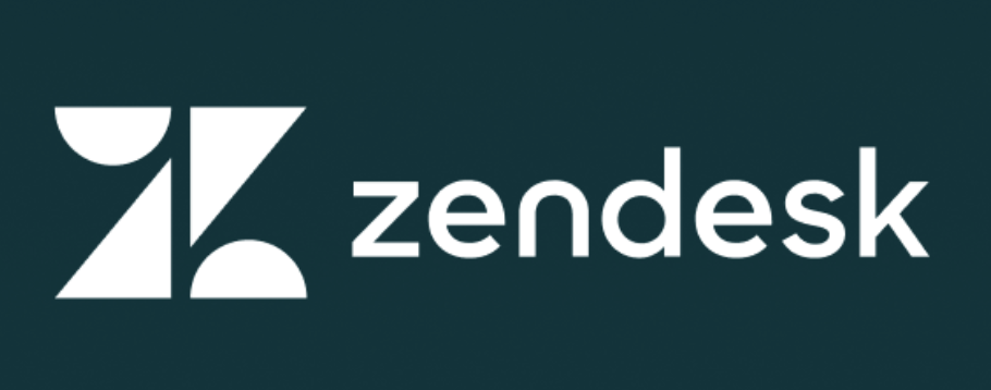 Zendesk written in white on a black background