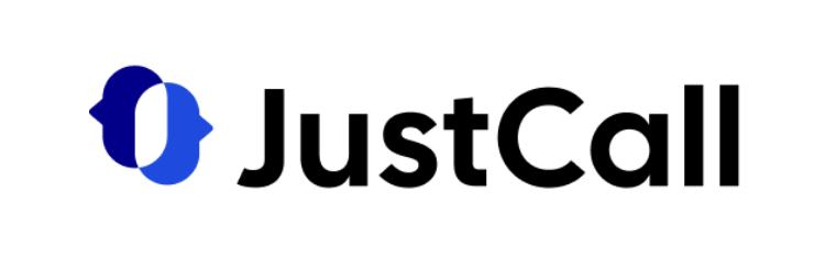 JustCall written in black on a white background