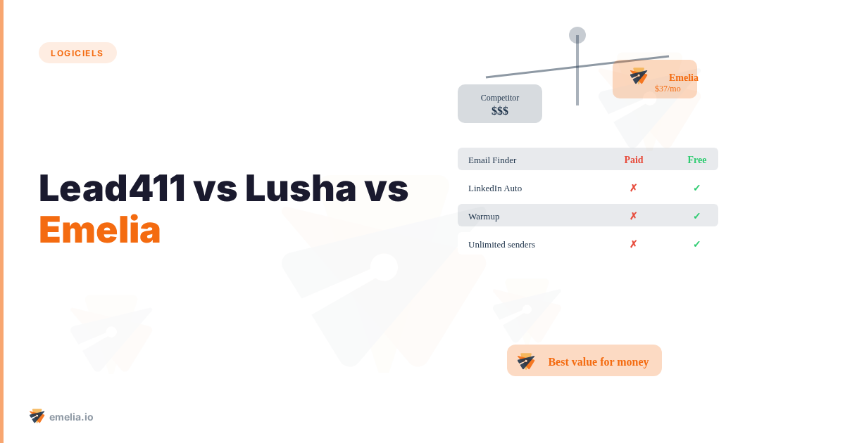 Lead411 vs Lusha vs Emelia: The Ultimate Showdown Between B2B Prospecting Tools