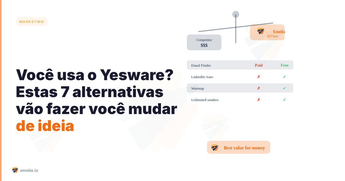 Você usa o Yesware? Estas 7 alternativas vão fazer você mudar de ideia.