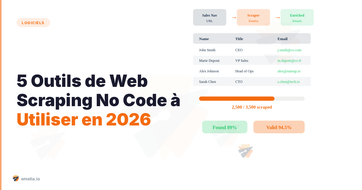 5 Outils de Web Scraping No Code à Utiliser en 2026 