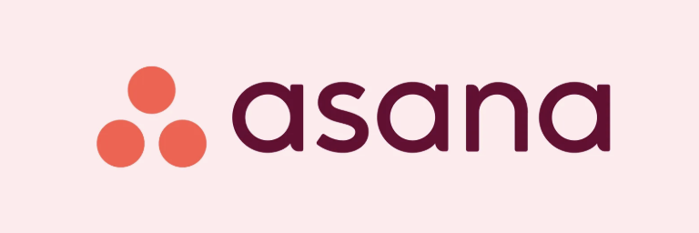 3 pink circles and Asana written in burgundy, all on a light pink background