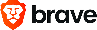 Black Brave logo on a white background with a red lion next to it