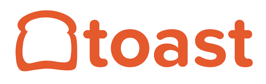 Toast written in orange and a toast is drawn on the left