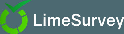 Round lime green logo with LimeSurvey written in white on a gray background
