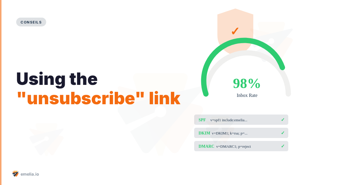 Using the "unsubscribe" link