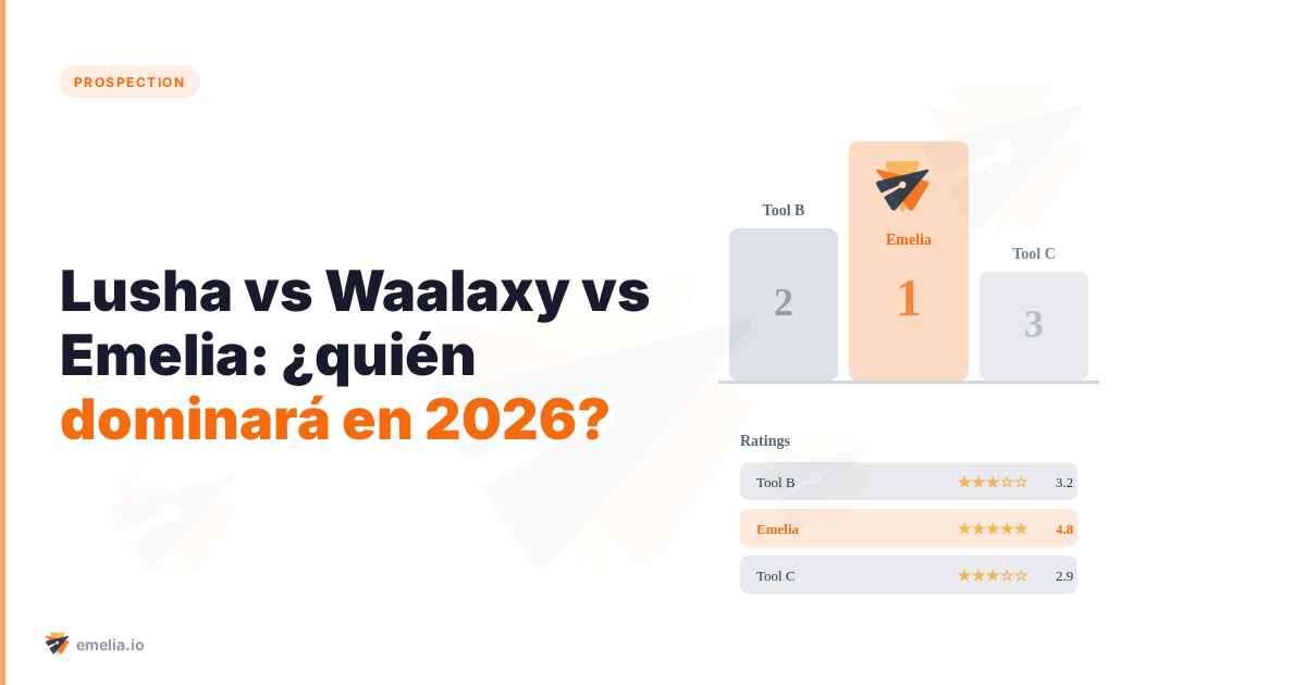 Lusha vs Waalaxy vs Emelia: ¿quién dominará en 2026?