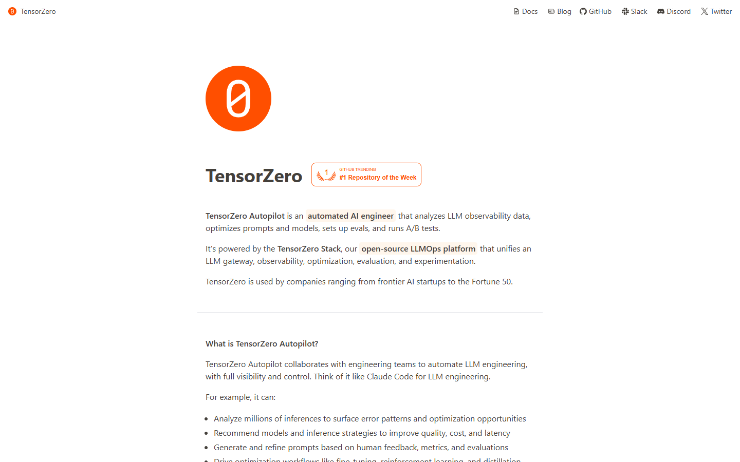 Screenshot tensorzero