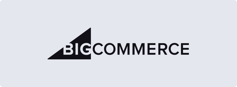 Big commerce written in black on a white background