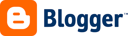 Blogger writes in navy blue on a white background with an orange square next to it containing a white B.